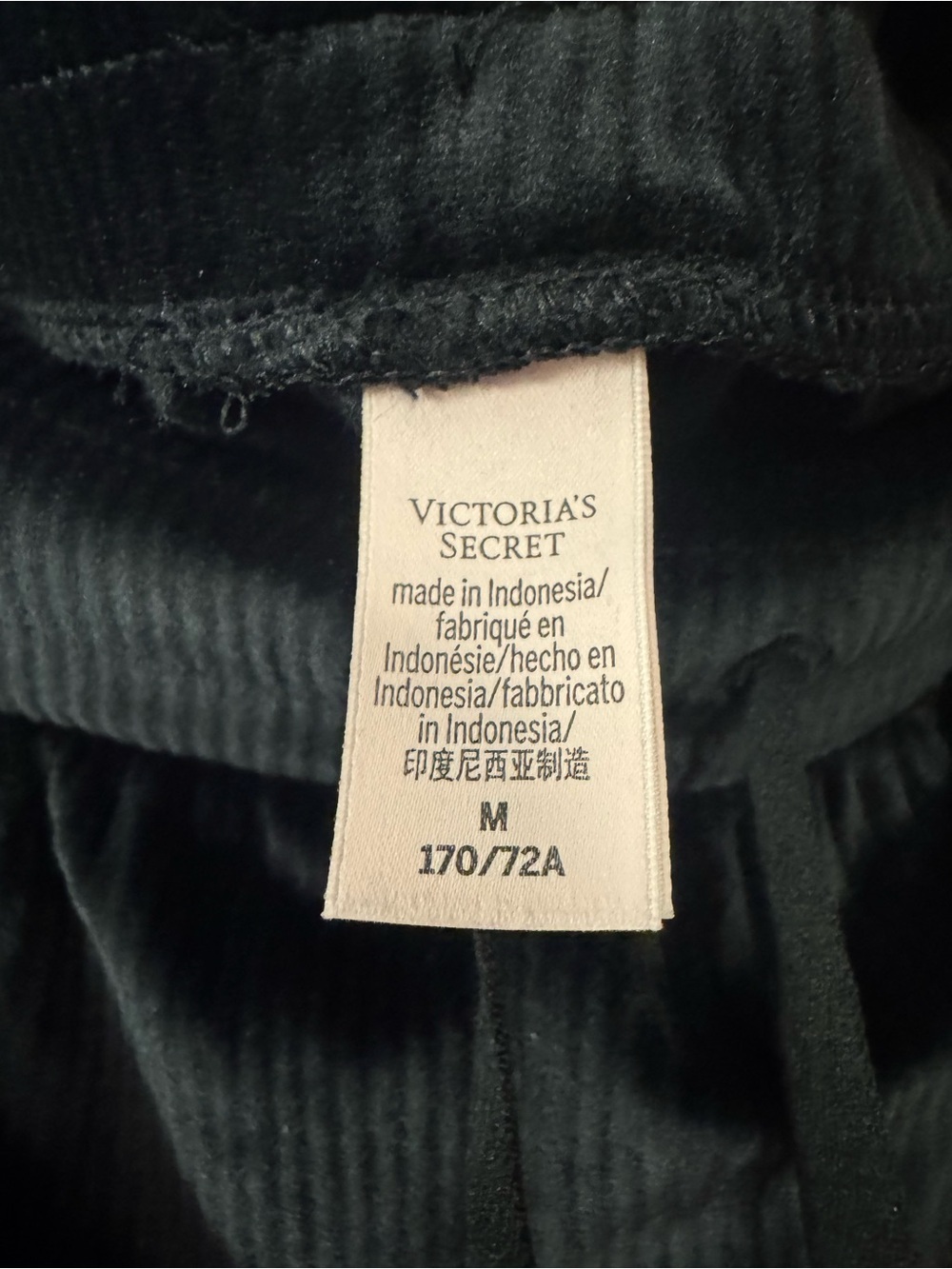 Victoria's Secret Black Ribbed Velour Loungewear Matching Set - Picture 5 of 16